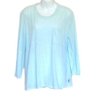 Patagonia Worn Wear Organic Cotton Blend Striped Tee Sz XL